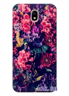 Чехол для Galaxy J5 2017 - Тёмные цветы