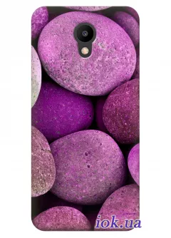 Чехол для Meizu M6 - Фиолетовые камни