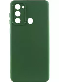 Чехол Silicone Cover Lakshmi Full Camera (A) для Tecno Spark Go 2022 (KG5m), Зеленый / Dark green