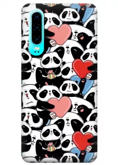 Чехол для Huawei P30 - Милые панды