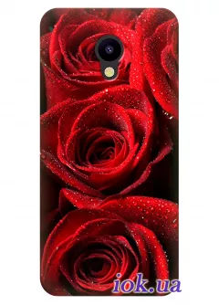Чехол для Meizu M5c - Бархатные розы