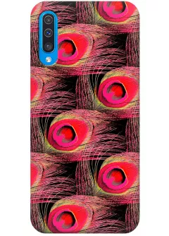 Чехол для Galaxy A50 - Яркие перья