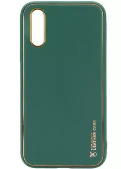 Кожаный чехол Xshield для Samsung Galaxy A30s, Зеленый / Army green