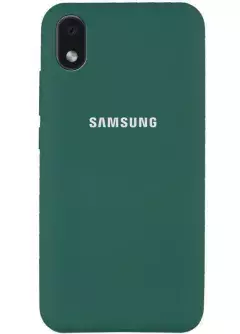 Чехол Silicone Cover Full Protective (AA) для Samsung Galaxy M01 Core || Samsung Galaxy A01 Core, Зеленый / Pine green
