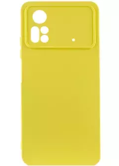 Чехол Silicone Cover Lakshmi Full Camera (A) для Xiaomi Poco X4 Pro 5G, Желтый / Flash