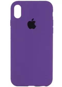 Чехол Silicone Case Full Protective (AA) для Apple iPhone XS Max (6.5"), Фиолетовый / Amethyst