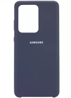 Чехол Silicone Cover (AA) для Samsung Galaxy S20 Ultra, Синий / Midnight Blue