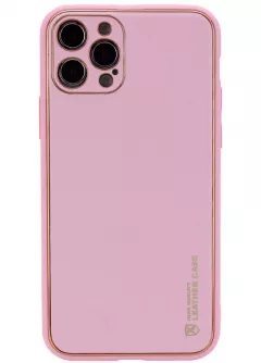 Кожаный чехол Xshield для Apple iPhone 13 Pro Max (6.7"), Розовый / Pink