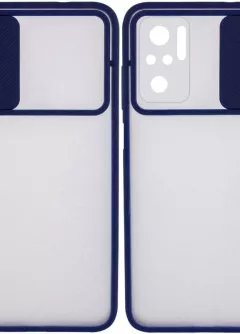 Чехол Camshield mate TPU со шторкой для камеры для Xiaomi Redmi Note 10 / Note 10s, Синий