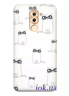 Чехол для Huawei Mate 9 Lite - Белые коты