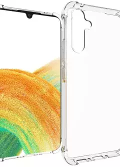 TPU чехол GETMAN Ease logo усиленные углы для Samsung Galaxy A34 5G, Бесцветный (прозрачный)