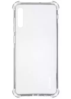 TPU чехол GETMAN Ease logo усиленные углы для Samsung Galaxy A70 (A705F), Бесцветный (прозрачный)