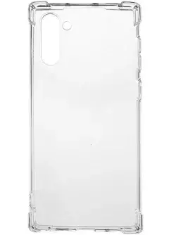 TPU чехол GETMAN Ease logo усиленные углы для Samsung Galaxy Note 10, Бесцветный (прозрачный)