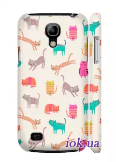 Чехол на Galaxy S4 mini - Полосатые коты