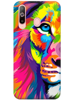 Чехол для Galaxy A60 - Красочный лев
