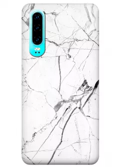 Чехол для Huawei P30 - White marble