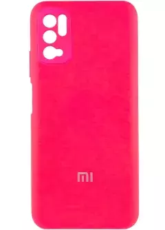 Чехол Silicone Cover Full Camera (AA) для Xiaomi Redmi Note 10 5G, Розовый / Barbie pink