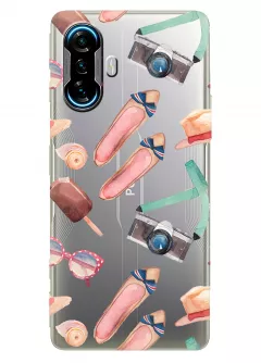 Xiaomi Poco F3 GT прозрачный силиконовый чехол с принтом - Женские штучки