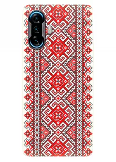 Патриотический чехол на Xiaomi Poco F3 GT с орнаментами украинской вышиванки