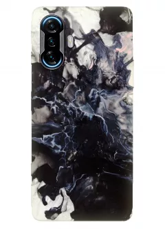 Чехол силиконовый на Поко Ф3 ДЖТ с уникальным рисунком - Взрыв мрамора
