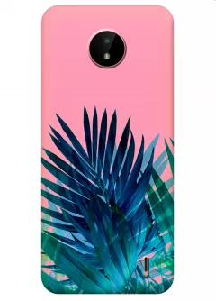 Nokia C20 дизайнерский чехол с листьями тропических пальым
