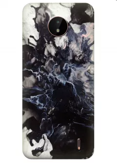 Чехол силиконовый на Нокия С20 с уникальным рисунком - Взрыв мрамора