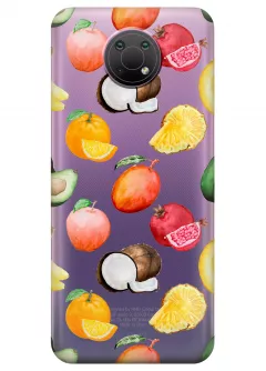 Вкусный чехол для Nokia G10 с картинкой летних фруктов
