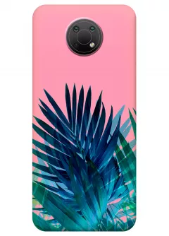 Nokia G10 дизайнерский чехол с листьями тропических пальым