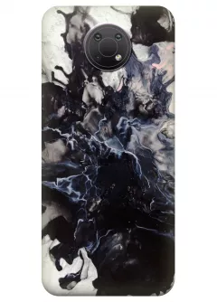 Чехол силиконовый на Нокия ДЖ10 с уникальным рисунком - Взрыв мрамора
