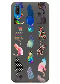 Чехол для защиты телефона Vivo Y93 Lite с дизайнерскими котиками