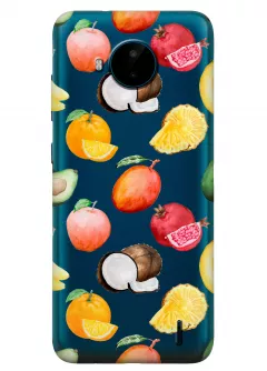Вкусный чехол для Nokia C20 Plus с картинкой летних фруктов