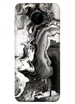 Чехол на Nokia C20 Plus с печатью необычного принта камня опала