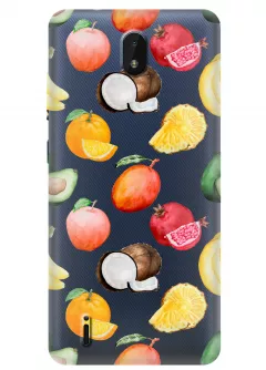 Вкусный чехол для Nokia C01 Plus с картинкой летних фруктов