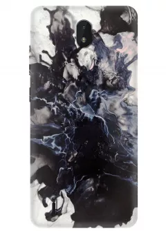 Чехол силиконовый на Нокия С01 Плюс с уникальным рисунком - Взрыв мрамора