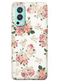 OnePlus Nord 2 5G чехол с красивыми букетами цветов для девушек