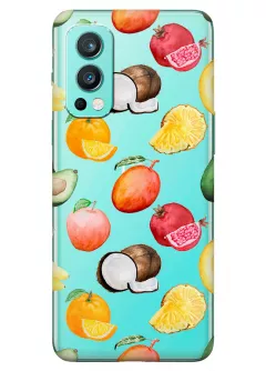 Вкусный чехол для OnePlus Nord 2 5G с картинкой летних фруктов