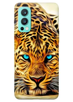 Чехол OnePlus Nord 2 5G из тонкого силикона с красивым леопардом