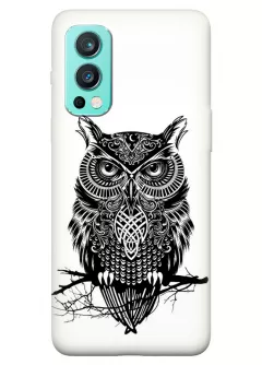 Клевый чехол для OnePlus Nord 2 5G с рисунком тату совы