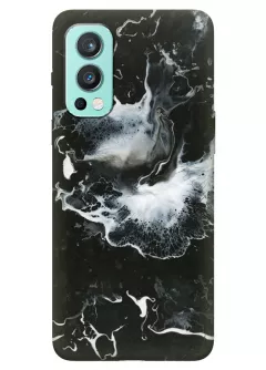 OnePlus Nord 2 5G чехол с современным дизайном из силикона - Всплеск мрамора