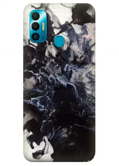 Чехол силиконовый на Техно Спарк 7 Гоу с уникальным рисунком - Взрыв мрамора