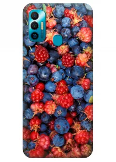 Чехол для Tecno Spark 7 Go с аппетитным фото спелых ягод