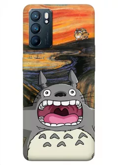 Оппо Рено 6 5Дж чехольчик с мультиком "Мой сосед Тоторо" - Tonari no Totoro