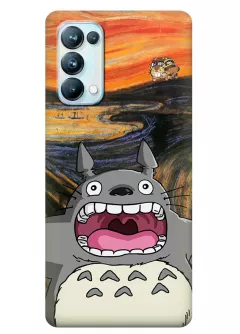 Оппо Рено 5 Про 5Дж чехольчик с мультиком "Мой сосед Тоторо" - Tonari no Totoro
