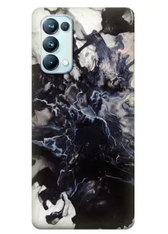 Чехол силиконовый на Оппо Рено 5 Про 5Дж с уникальным рисунком - Взрыв мрамора