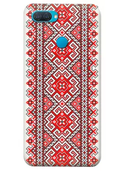 Патриотический чехол на OPPO A12 с орнаментами украинской вышиванки