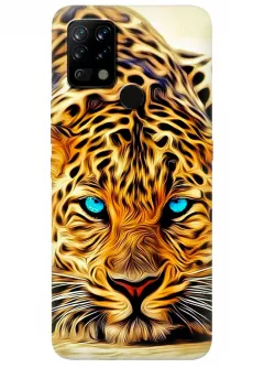 Чехол Tecno Pova из тонкого силикона с красивым леопардом