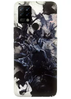 Чехол силиконовый на Техно Пова с уникальным рисунком - Взрыв мрамора
