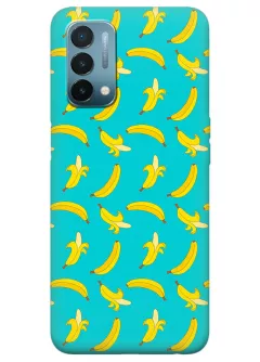 Веселый чехол на OnePlus Nord N200 5G с желтыми бананами из силикона