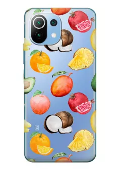 Вкусный чехол для Xiaomi 11 Lite 5G NE с картинкой летних фруктов