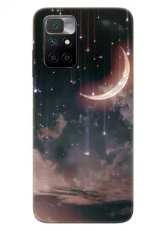 Качественный силиконовый чехол для Xiaomi Redmi 10 Prime - Звездное небо